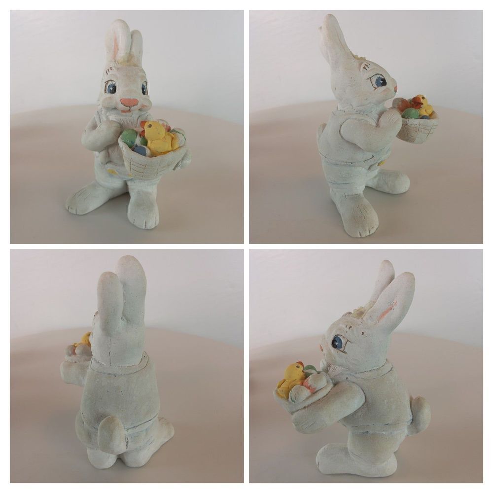 Set of four clay bunny rabbits - Picture 2 of 8